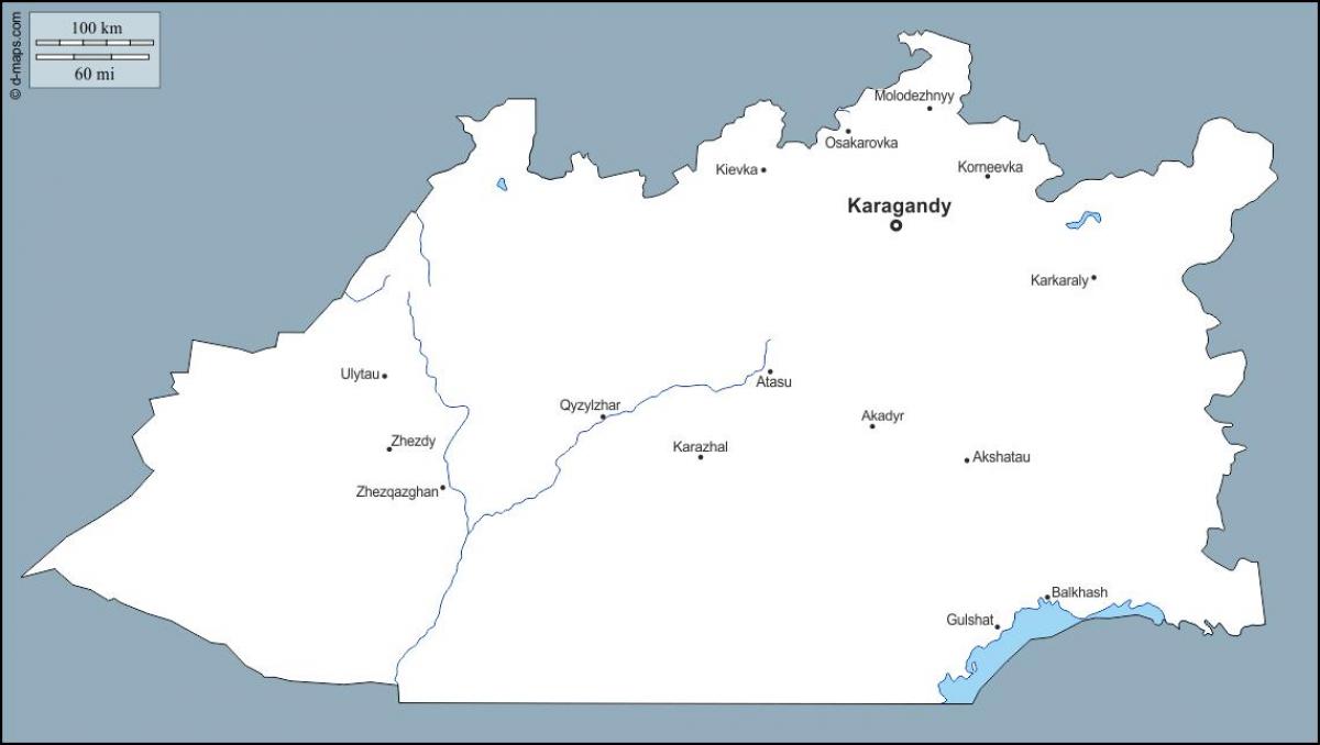 नक्शे के karaganda कजाखस्तान