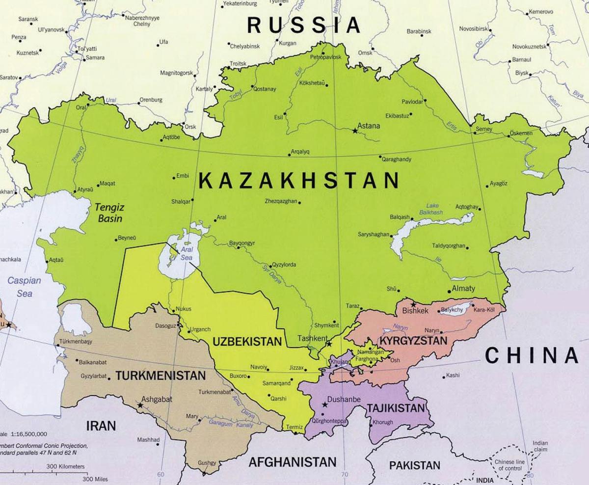 नक्शे के tengiz कजाखस्तान