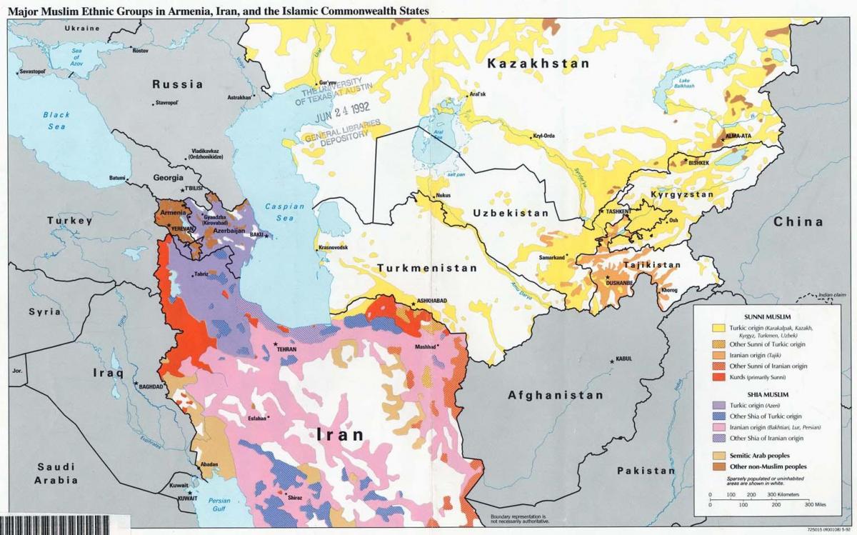 नक्शा कजाखस्तान के धर्म