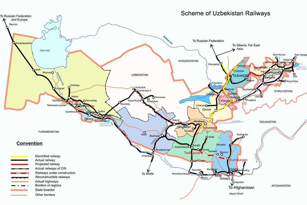 कजाखस्तान ट्रेन का नक्शा