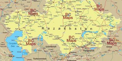 कजाखस्तान के शहरों के नक्शे