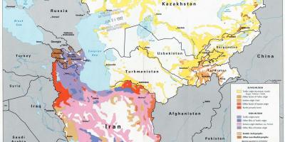 नक्शा कजाखस्तान के धर्म